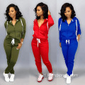 Casual Hoodie at Pant Set Women Sports Suits